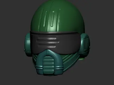 helmet high poly sculpt 3d printable  3D model order