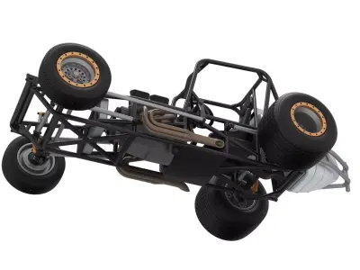Vintage Dirt Silver Crown Car Base Scale 1 to 25 3D print model