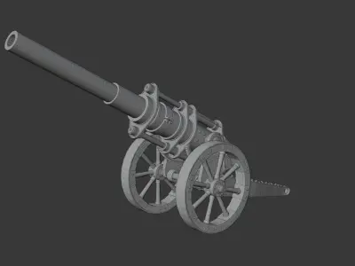 Howitzer Cannon 3D model