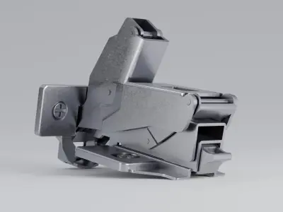 Cabinet Hydraulic Hinge 165 animated  Low-poly 3D model