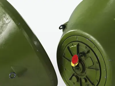 Manta MN-103 Underwater Naval Mine Green 3D model