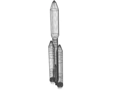Rocket Missile - Titan III 3D model
