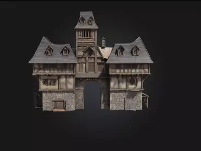 Medieval Fortress Model  Stronghold of the Old World 3D model
