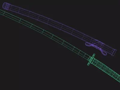 Katana from One Piece SHUSUI Low-poly 3D model