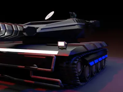 Sci Fi Tank 3D model