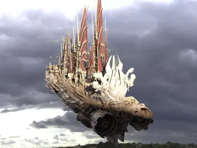Red Dawn Empire Airship 3D model