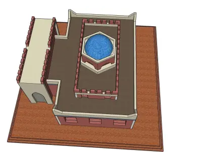 Persian Courthouse Low Poly Model Low-poly 3D model