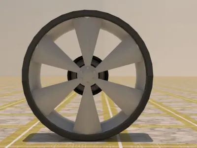 TYRE WITH ALLOY RIMS Low-poly 3D model