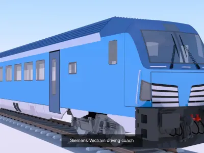 Siemens Vectrain and DB ICE coaches 3D Model Pack