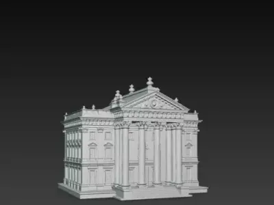 Roman Style Architecture Decorative 3D Building 3D print model
