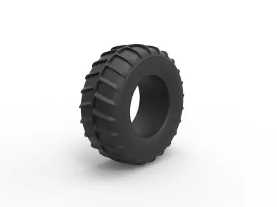 Dune buggy rear tire 15 Scale 1 to 25 3D print model