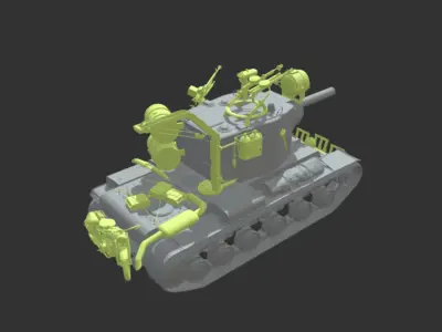 Soviet KV-2 Upgrade Kit 1-35 3D print model