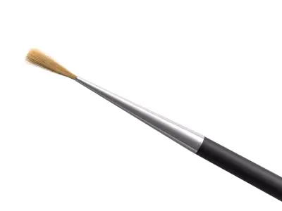 Artistic Paintbrush Round PBR 2 3D model