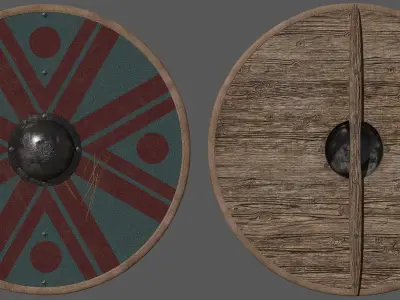Historical viking shields Free 3D model