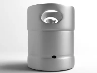 Barrel Steel 7 Gallons 3D model