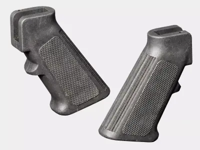 AR15 M4A1 Modular Pistol Grip A2 Customizable Low-poly 3D model