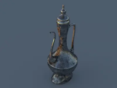 Pitcher metal vase 3D model