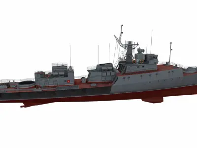 Grisha-class corvette Low-poly 3D model