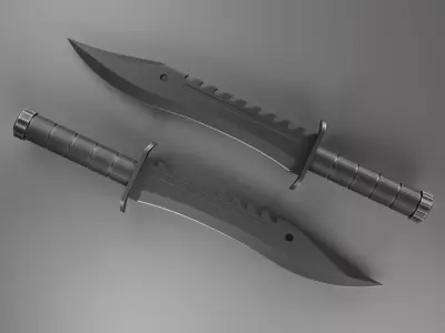 Tactical Knife Free low-poly 3D model order