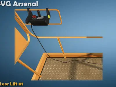 Scissor Lift - HQ Low-poly 3D model