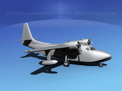 Grumman G-73 Bare Metal  3D model