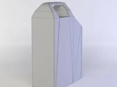 White jerry can  Low-poly 3D model
