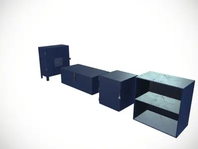 Storage Boxes Low-poly 3D model