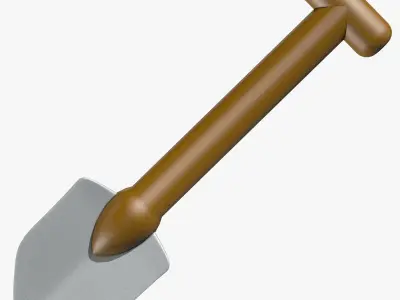 Shovel and Pick Axe Low-poly 3D model