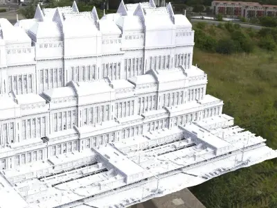 Train Station City capital 3D model