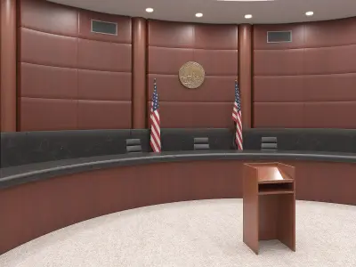  USA Courtroom Interior 