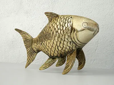 Midcentury Brass Fish 3D model