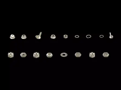 166 Screw Bolt head Pack Low-poly 3D model