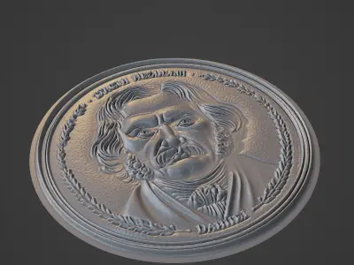 Hegel Medallion 3D print model buy