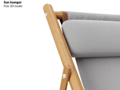 Sun lounger - Free 3D model Free 3D model