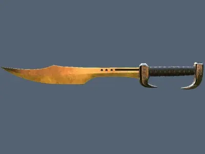 Sabre Sword Low-poly 3D model