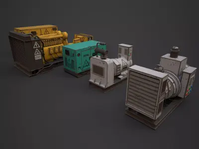 Generator Collection Low-poly 3D model