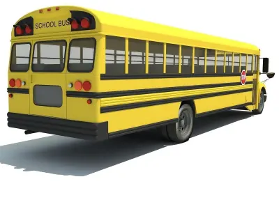 Classic School Bus 3D model
