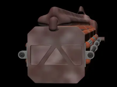 Cargoship space craft 3D model