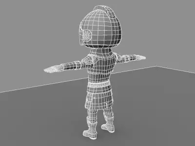 Knight King Cartoon 3D model