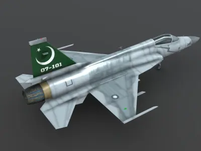 JF-17A Pakistan Air Force Low-poly 3D model