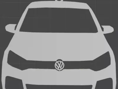 Vw POLO MK6 2009-17 Car Rearview Mirror Ornament- key chain 3D print model