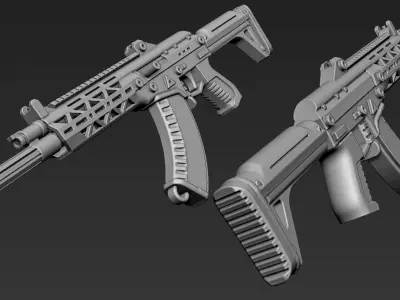 3D Printable Sci-Fi Weapon Part 11 3D model
