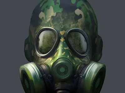 Helmet 3d model military combat Military Low-poly Low-poly 3D model 5