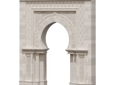Moroccan Islamic Arch set 381 Low-poly 3D model