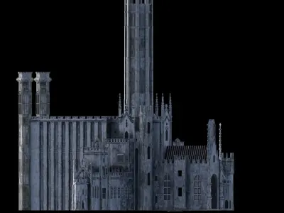 Gothic Castle Fonthill Abbey Ruins 3D model
