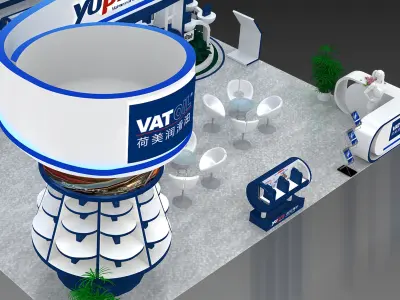 Auto Hall Stand Exhibition Modern 3D model