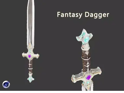 Fantasy Dagger Free low-poly 3D model