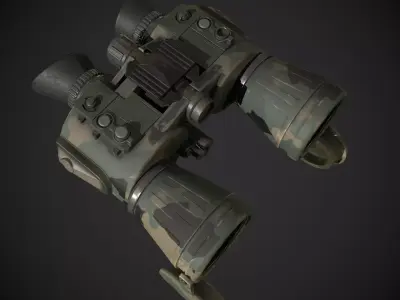 Military Binoculars Low-poly 3D model