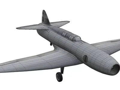 Caproni Campini N1 Low-poly 3D model