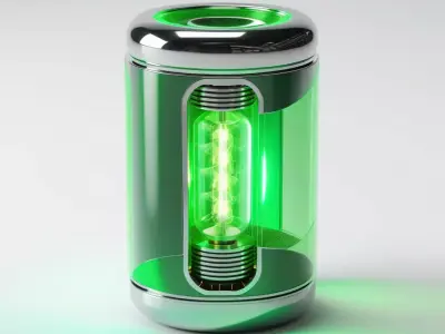 Futuristic Green Energy Cell 3D model